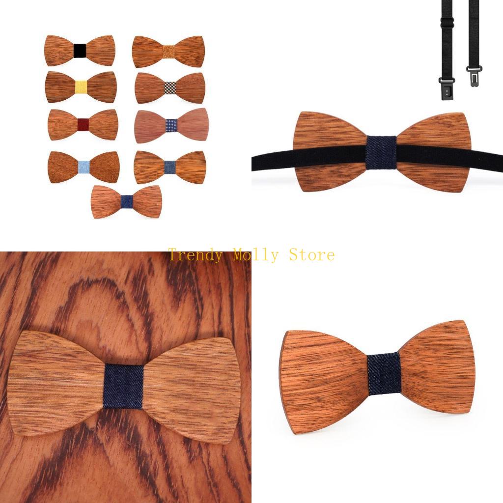 Men'S Formal Wear Bow Ties - N5KB Simple Men's Suit Wooden Bow