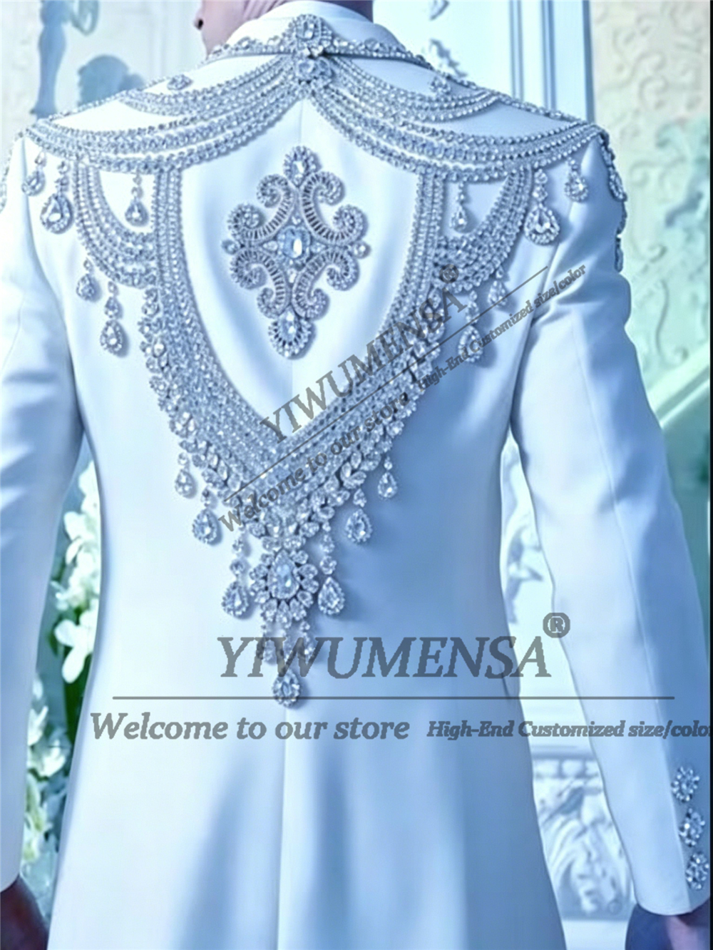 Men Formal Wear Fashion - Male Fashion Beading Crystals Suits Men