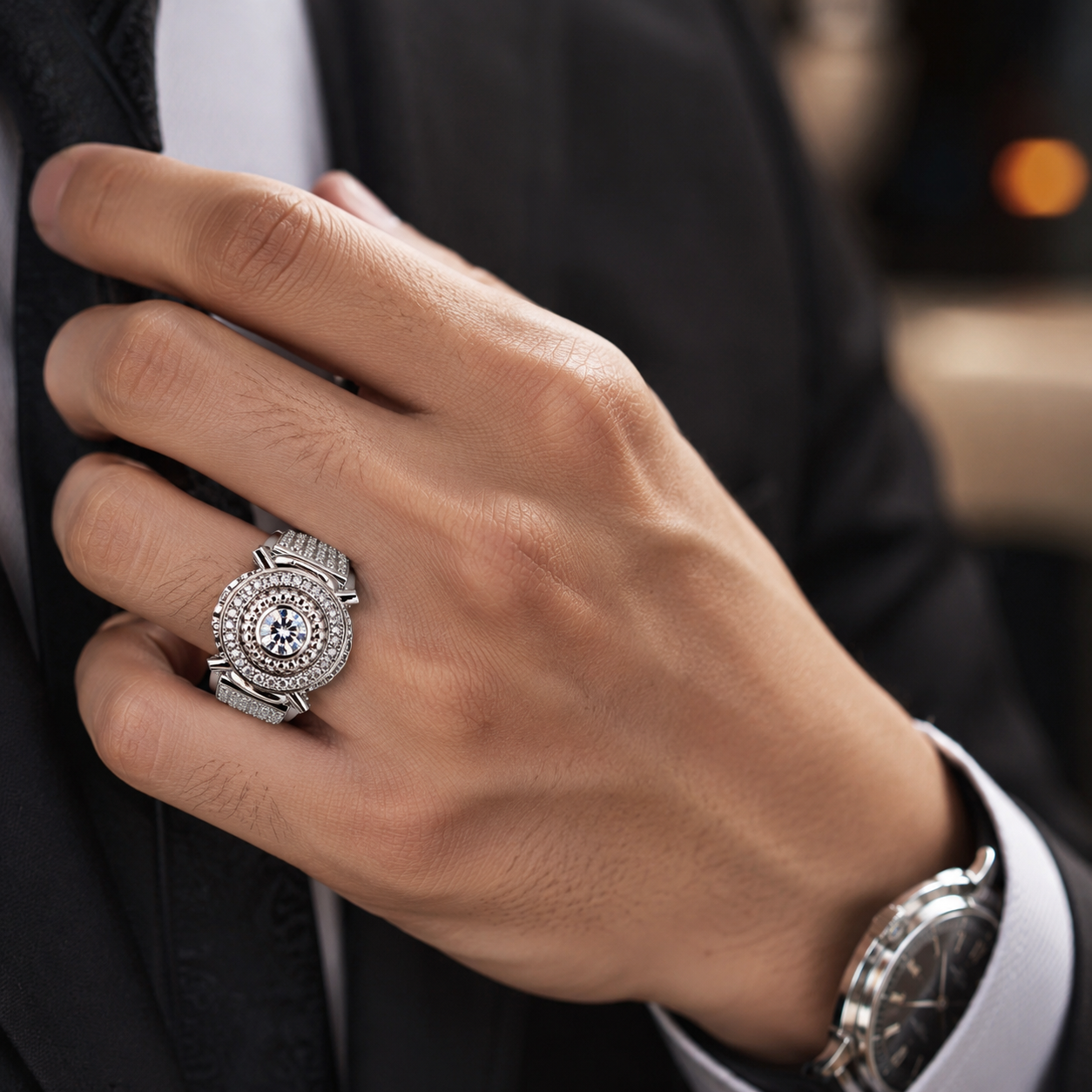 Men'S Formal Wear For Engagement - Business Style Alloy Men Engagement Ring