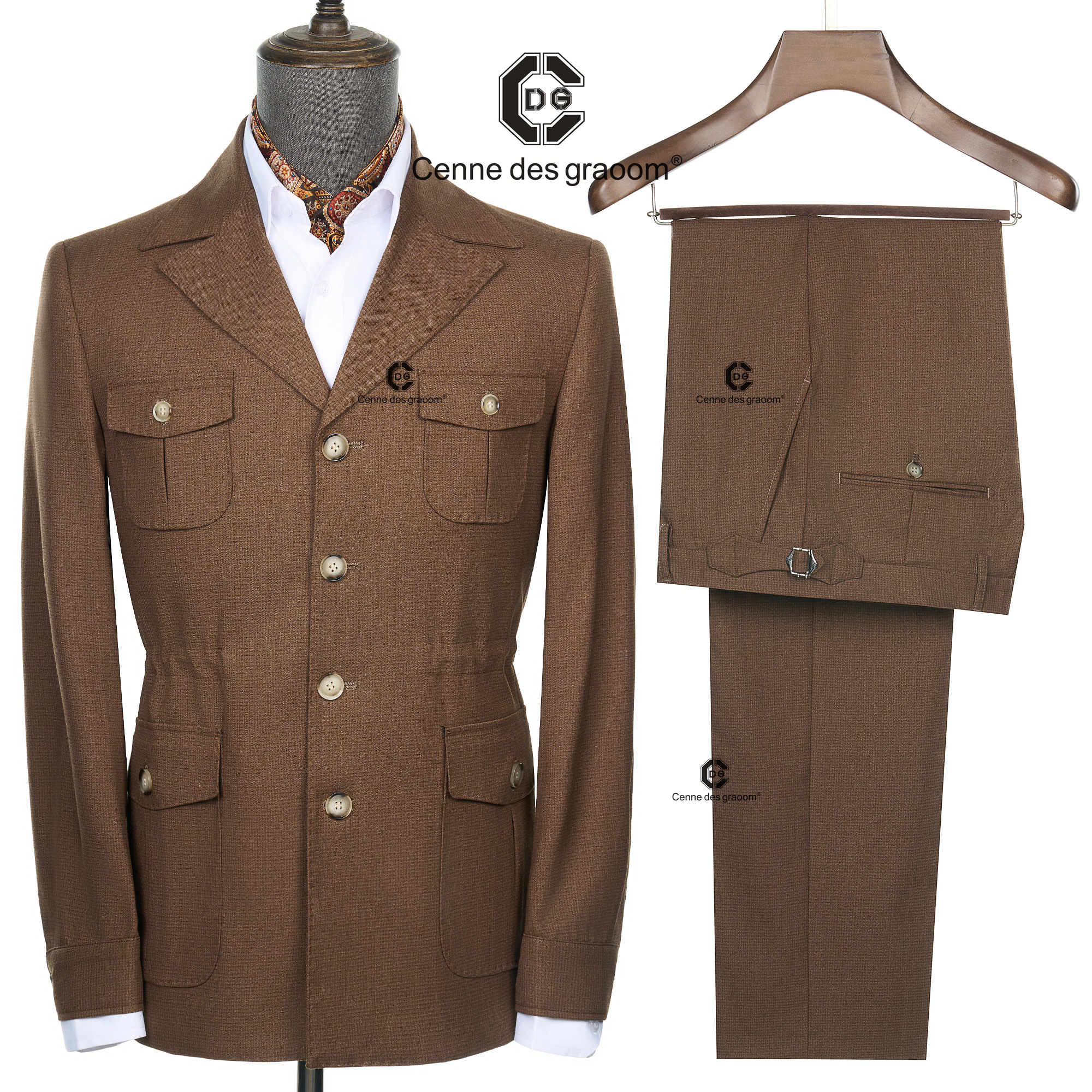 Men Formal Wear Brown - Cenne Des Graoom 2025 New Fashion