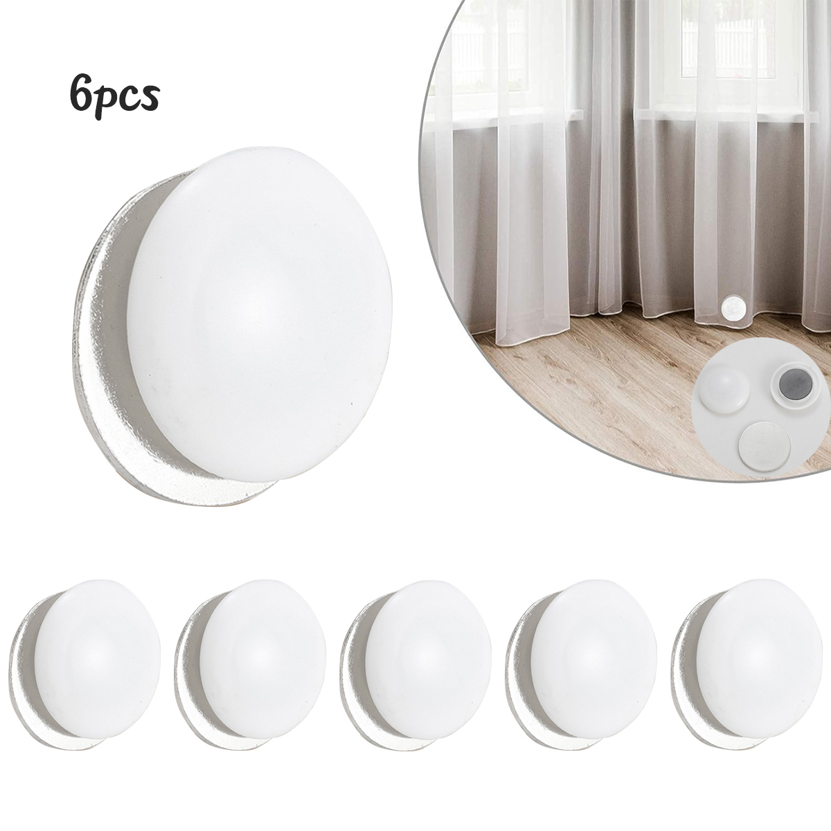 Windsor Knot Tie - 6 PCS Strong Magnetic Curtain Weights