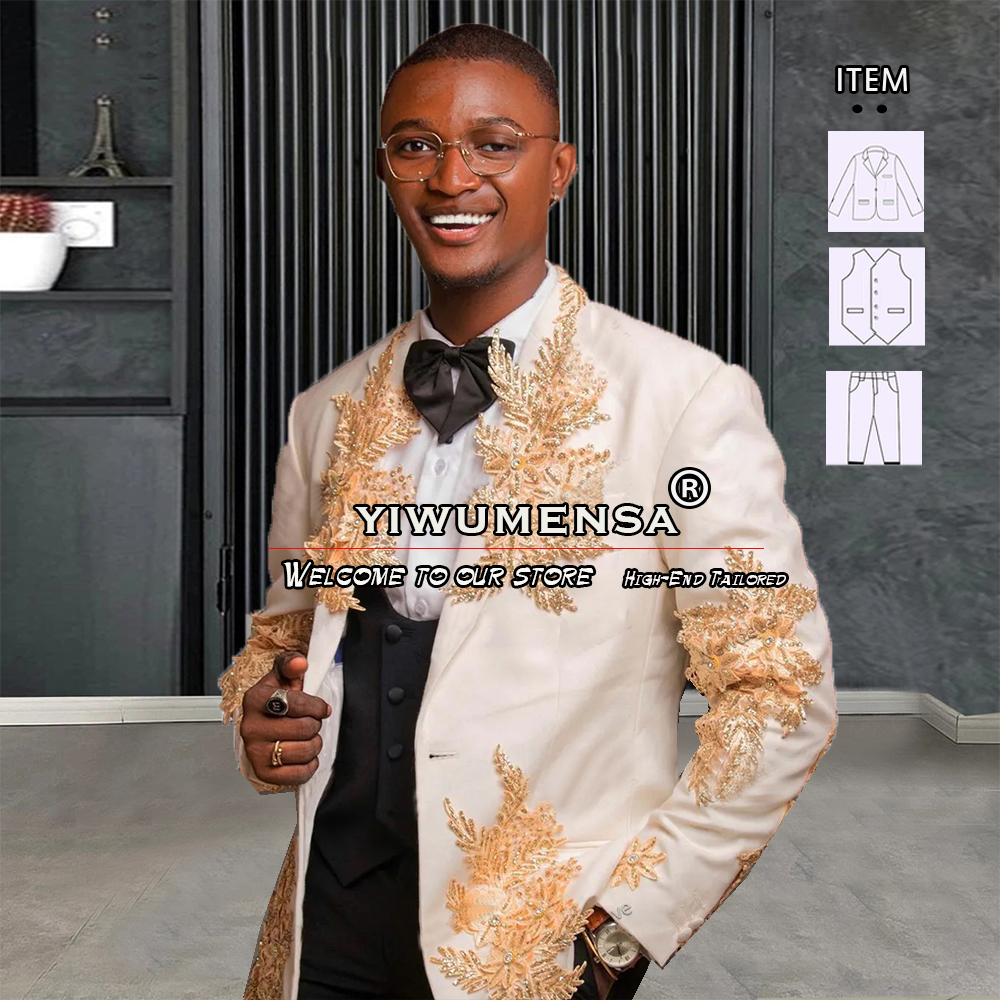 Men Formal Party Wear Dress - Customized 3 Pieces Suits Men Formal