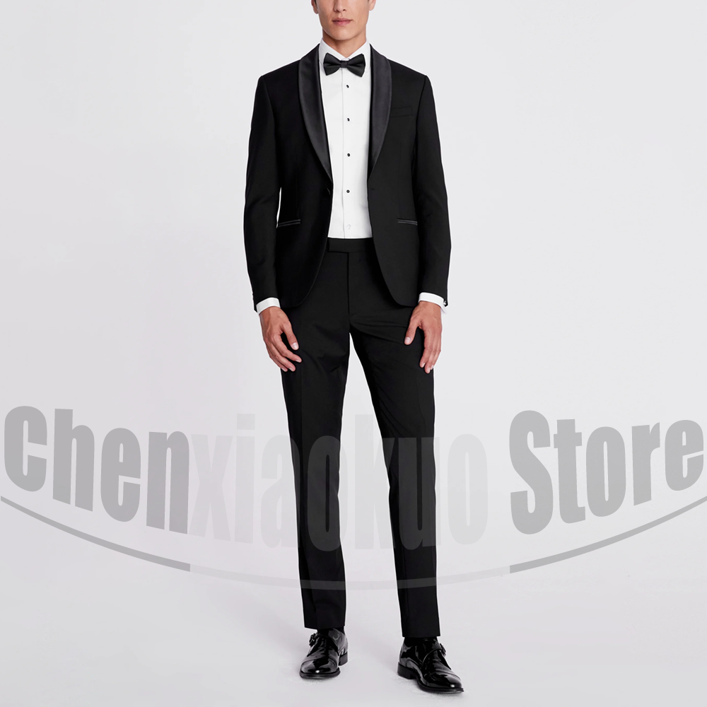 Black Men Suits 2 Piece Fashio - Men Formal Wear Fashion ulasan dan harga