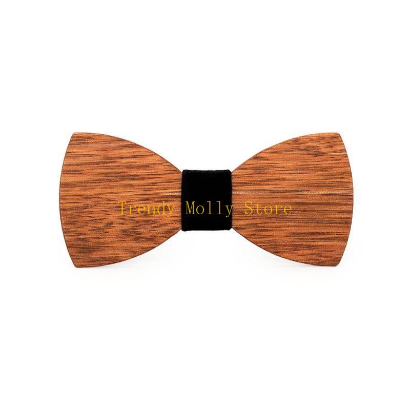 N5KB Simple Men's Suit Wooden  - Men'S Formal Wear Bow Ties ulasan dan harga