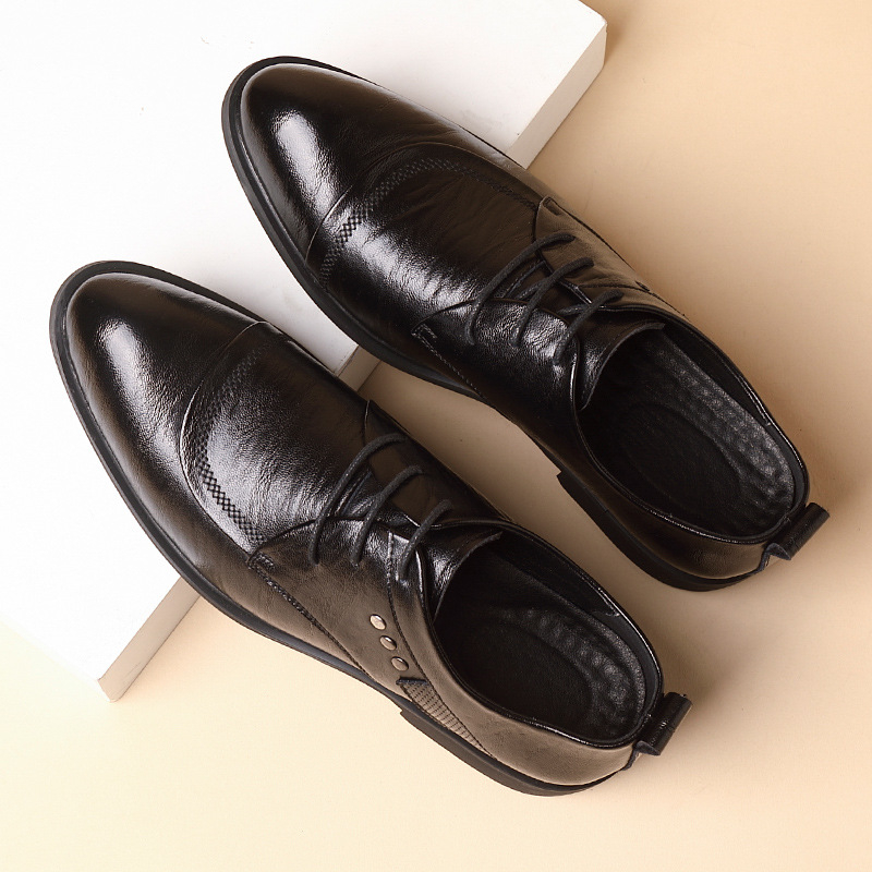 Leather Oxford Shoes With Meta - Men Formal Party Wear Dress ulasan dan harga