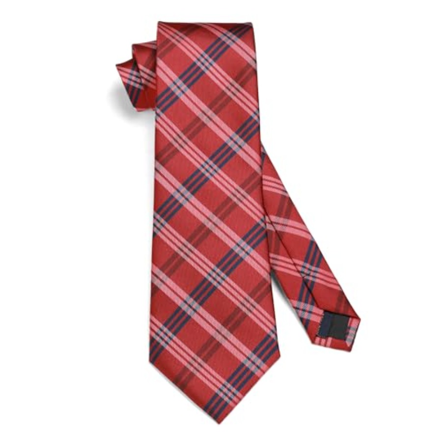 Mens Ties Set Stripe Plaid Tie - Pocket Square Set ulasan dan harga