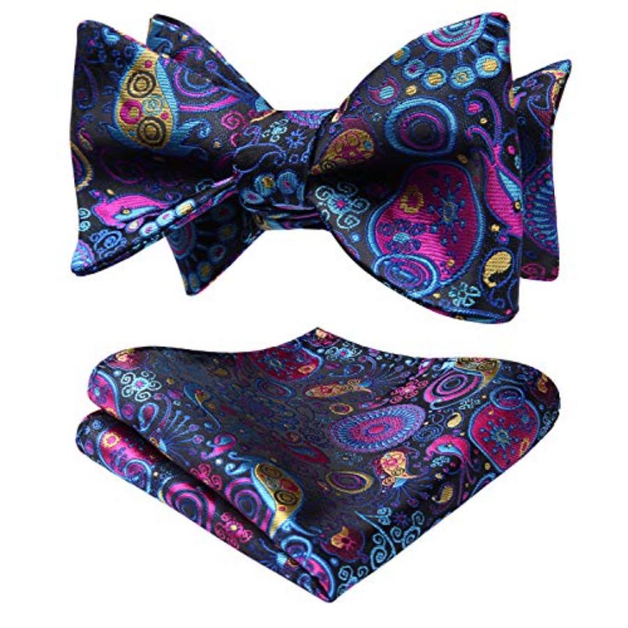 Bow Ties for Men Floral Bowtie - Pocket Square Set ulasan dan harga