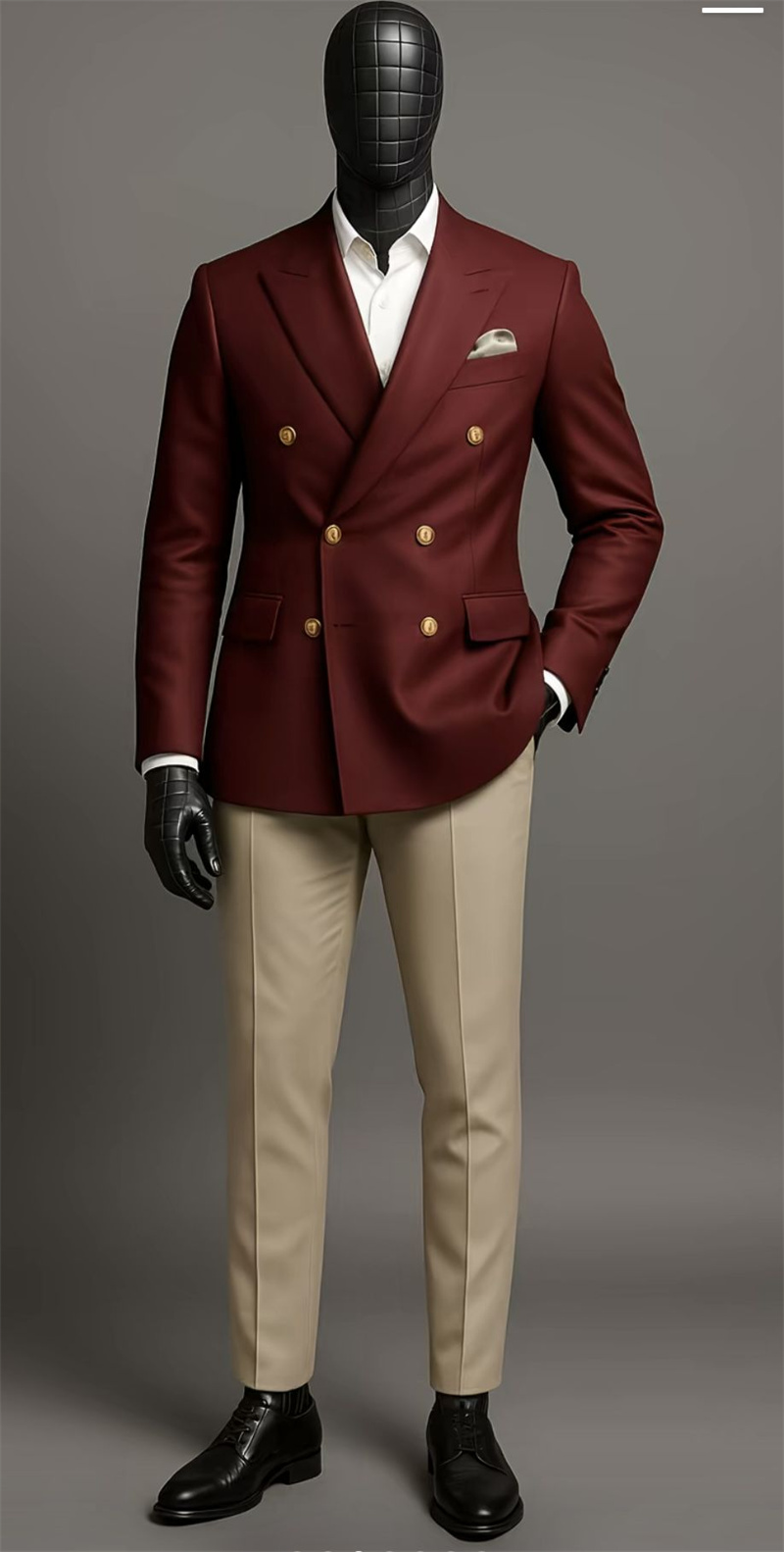 Brown Men Suit Set 2 Piece Bla - Men Formal Wear Brown ulasan dan harga