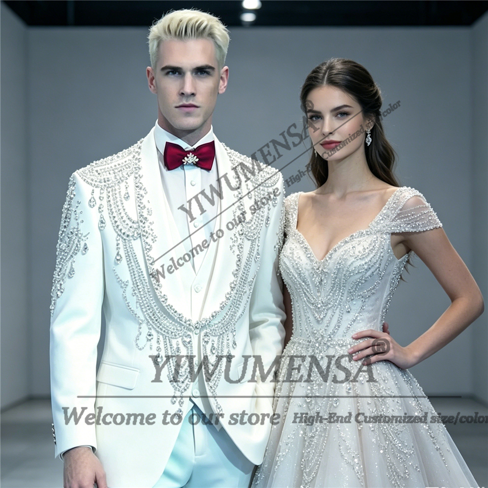Male Fashion Beading Crystals  - Men Formal Wear Fashion ulasan dan harga