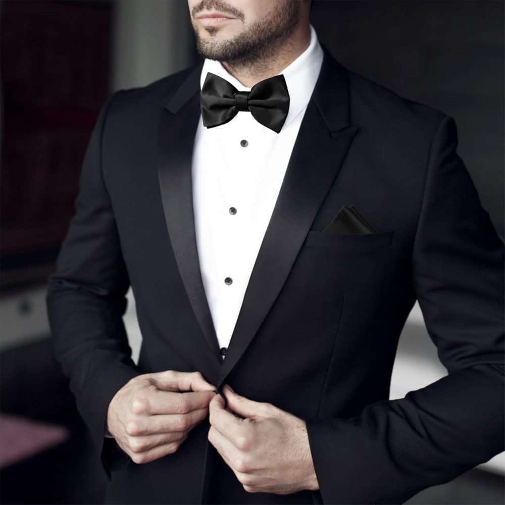 Men's Solid Pretied Bowties fo - Men'S Formal Wear Bow Ties ulasan dan harga