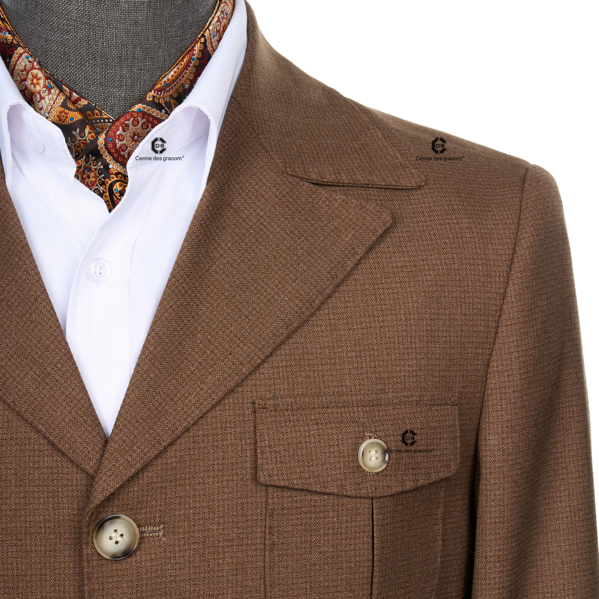 Cenne Des Graoom 2025 New Fash - Men Formal Wear Brown ulasan dan harga