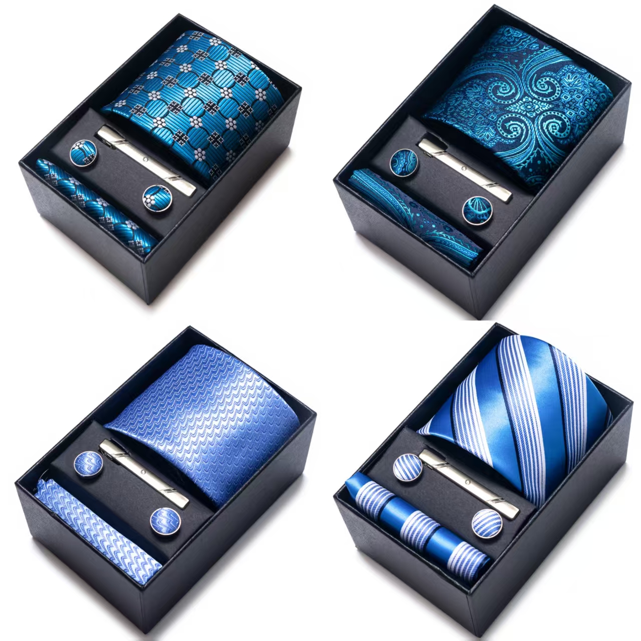 Bright Color Paisley Men's Tie - Pocket Square Set ulasan dan harga