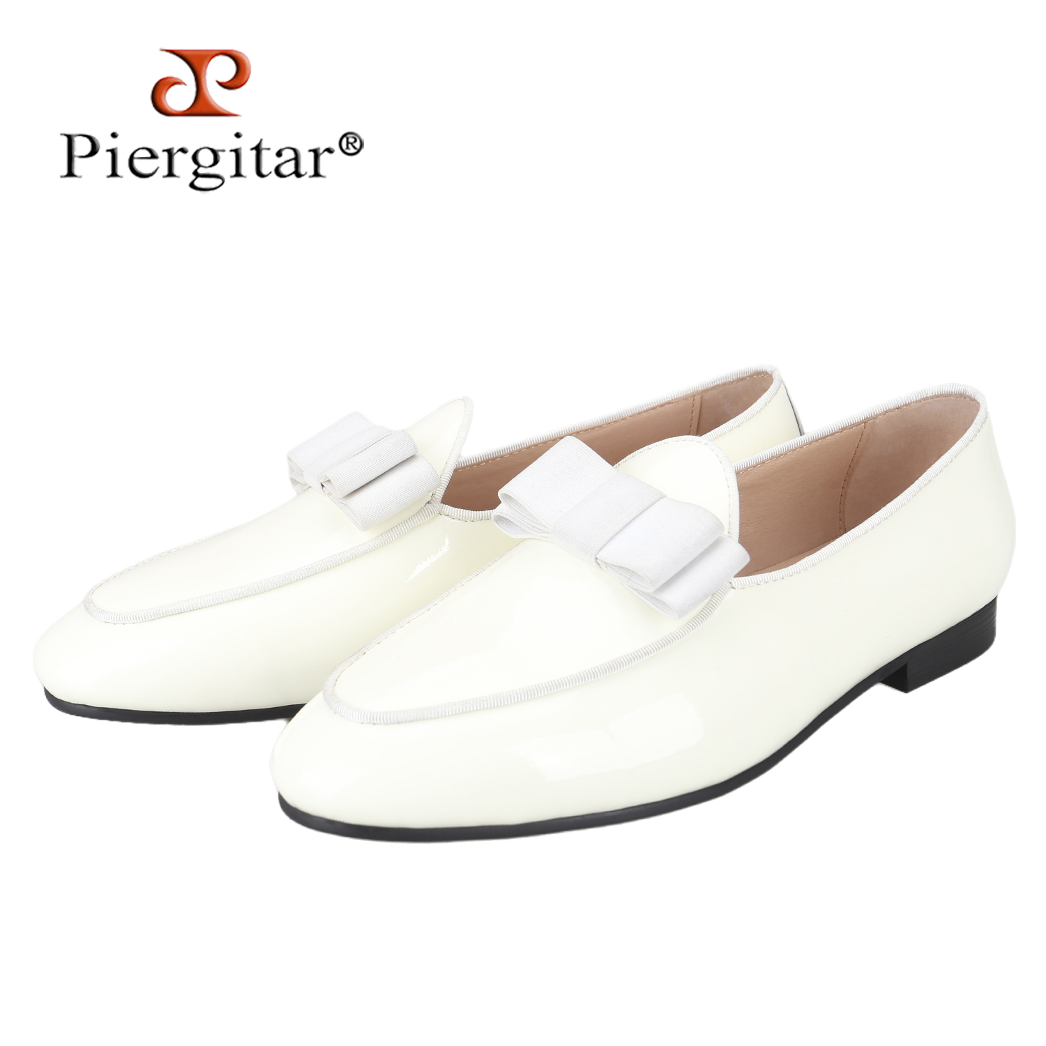 Piergitar White Patent Leather - Men'S Formal Wear Bow Ties ulasan dan harga