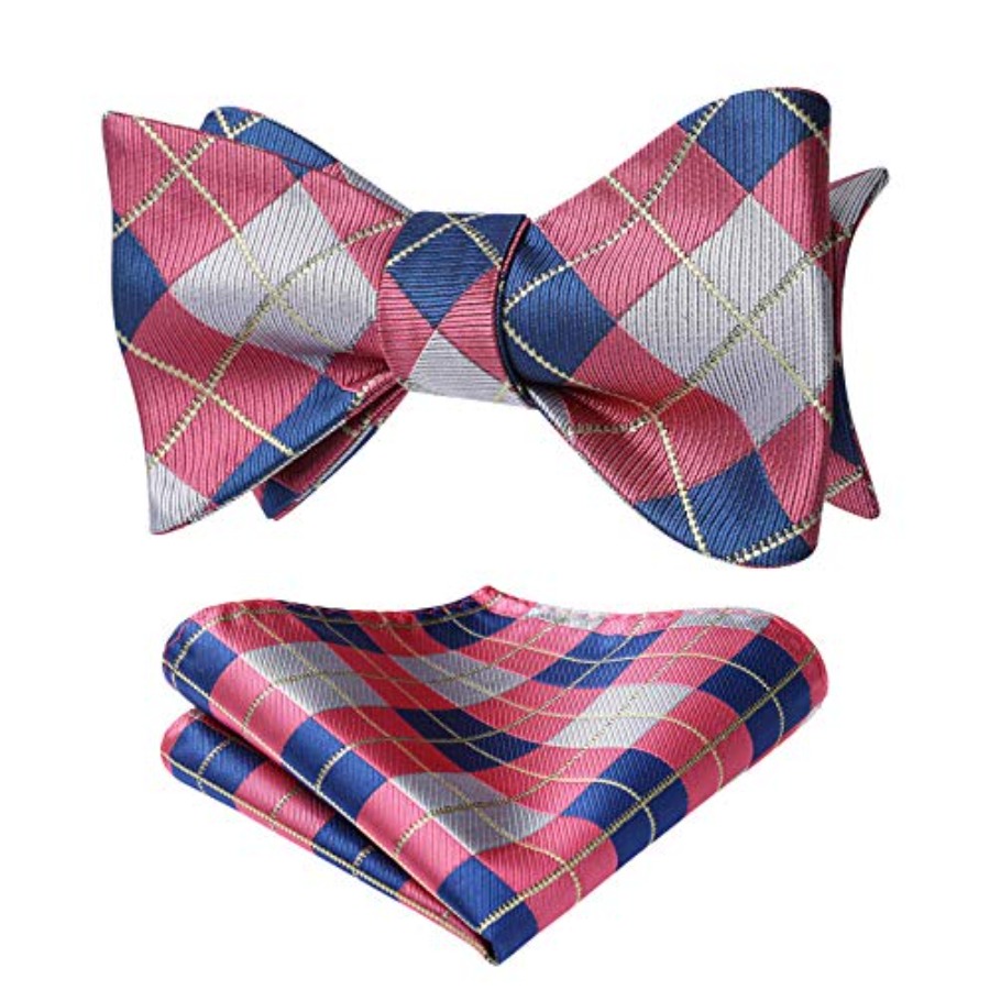 Bow Ties for Men Check Plaid S - Pocket Square Set ulasan dan harga