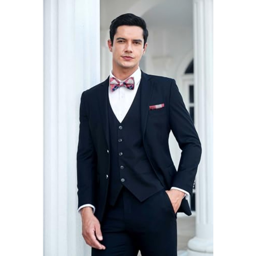 Bow Ties for Men Check Plaid S - Pocket Square Set ulasan dan harga
