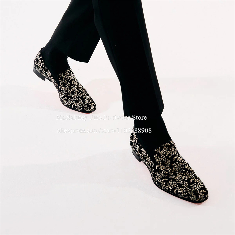 Black Silk Velvet Slip On Loaf - Men Formal Party Wear Dress ulasan dan harga