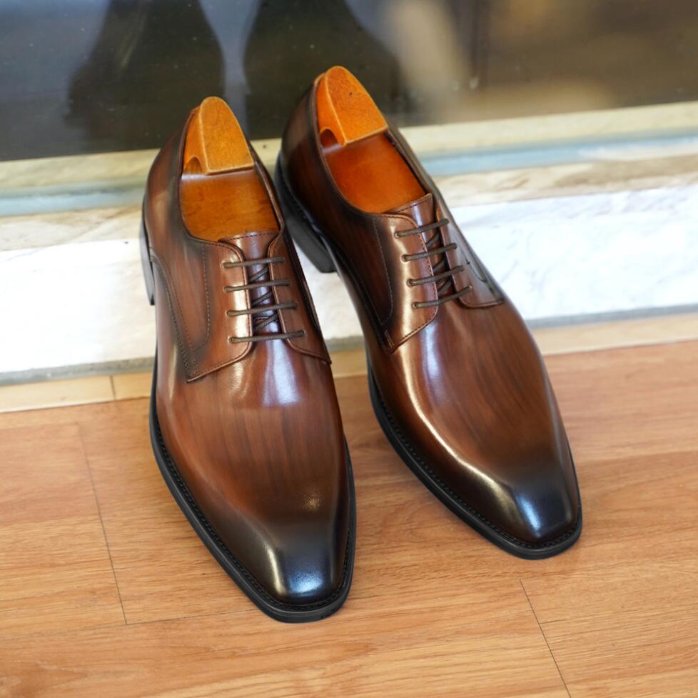 2026 Designer Leather Mens Who - Men Formal Wear Brown ulasan dan harga