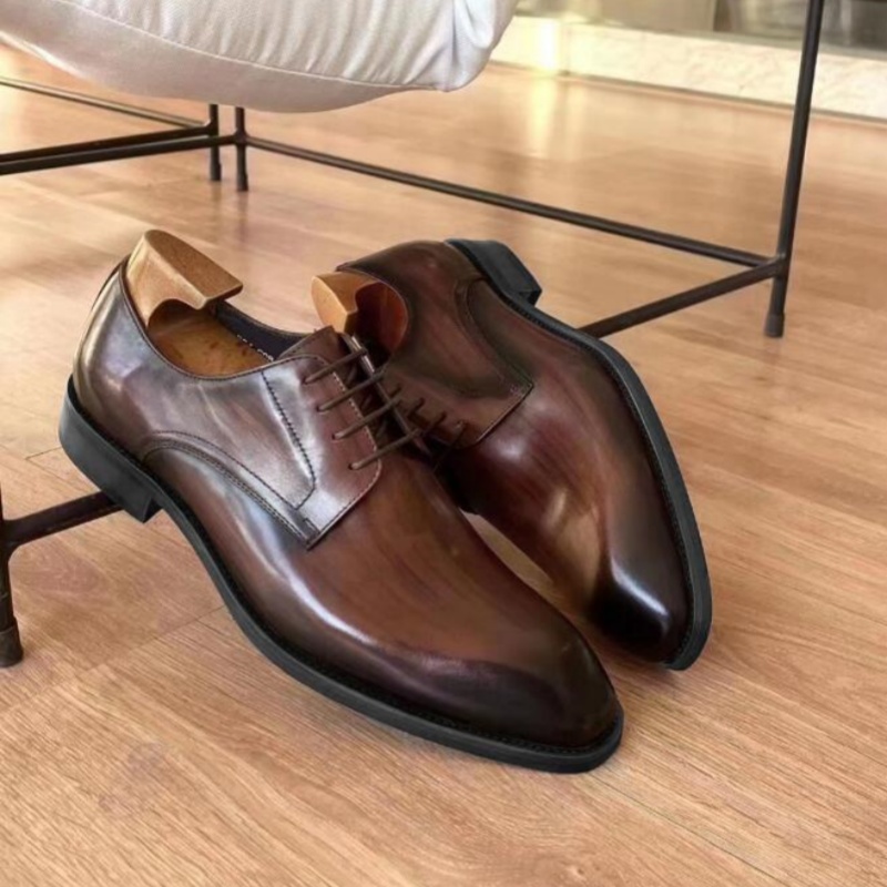 2026 Designer Leather Mens Who - Men Formal Wear Brown ulasan dan harga