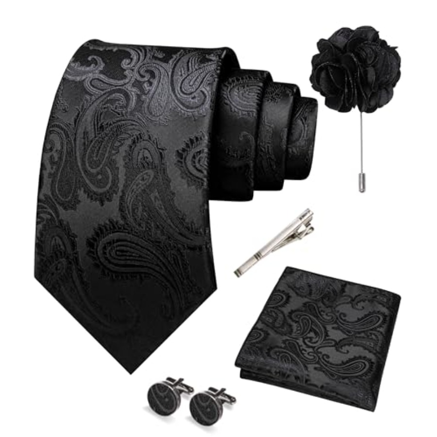 Mens Paisley Tie and Pocket Sq - Pocket Square Set ulasan dan harga