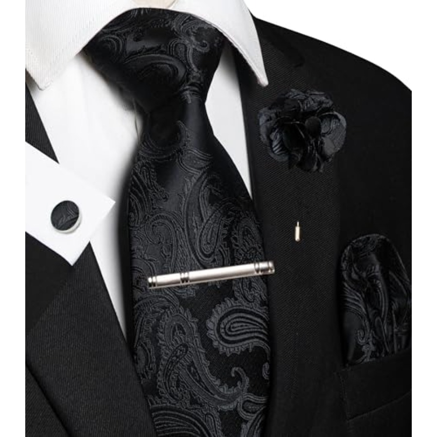 Mens Paisley Tie and Pocket Sq - Pocket Square Set ulasan dan harga