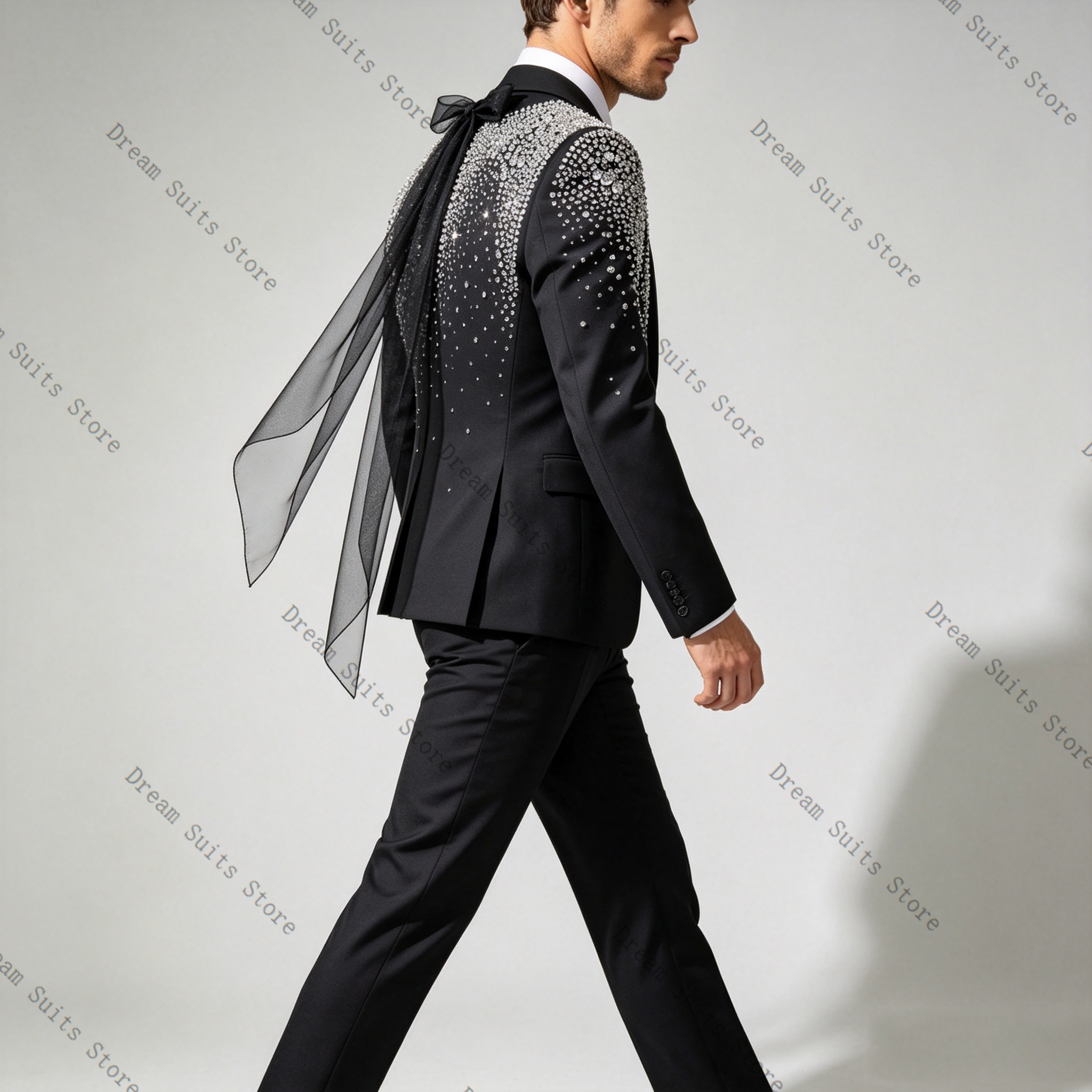 Tie Bow Black Men Suit Set 2 P - Men'S Formal Wear Bow Ties ulasan dan harga