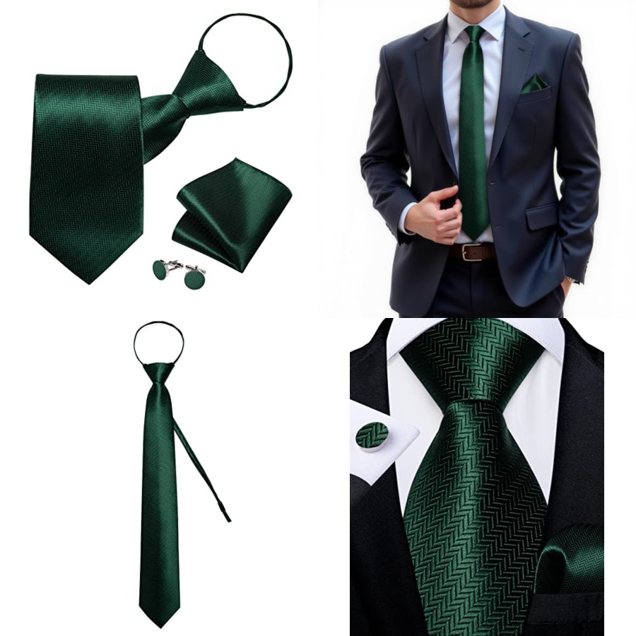 Silk Zipper Ties for Men,Paisl - Pocket Square Set ulasan dan harga