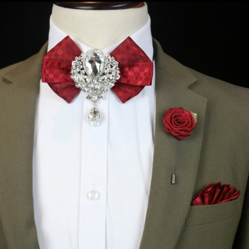 Men's Wedding Rhinestone Bow T - Men'S Formal Wear Bow Ties ulasan dan harga