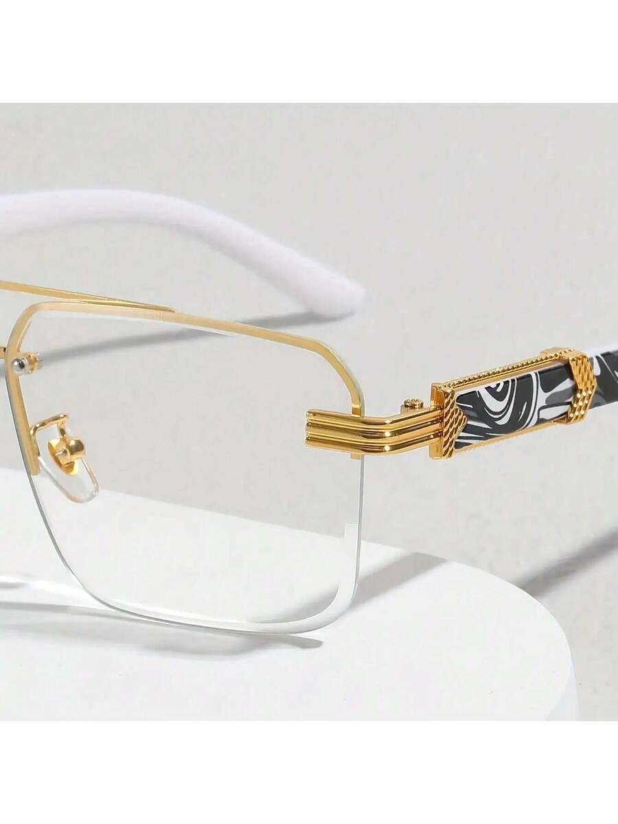 Mens Half-Frame Eyewear With T - Men Formal Wear Fashion ulasan dan harga