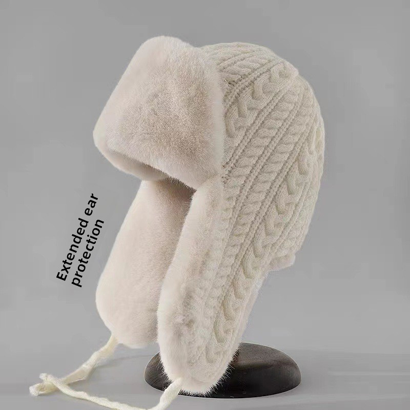 Women's Knit Hat with Extended - Windsor Knot Tie ulasan dan harga