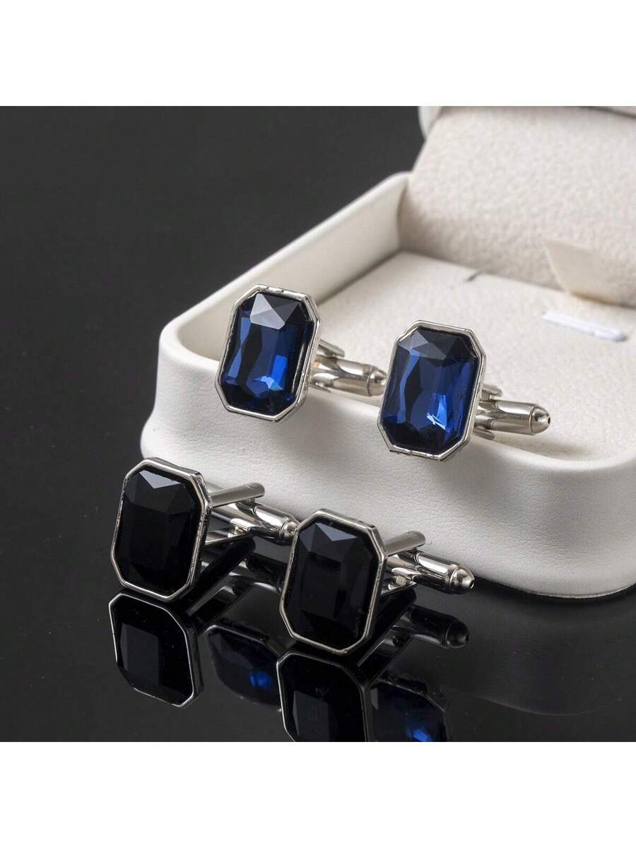 Stylish Octagonal Black Glass  - Men Formal Wear All Black ulasan dan harga