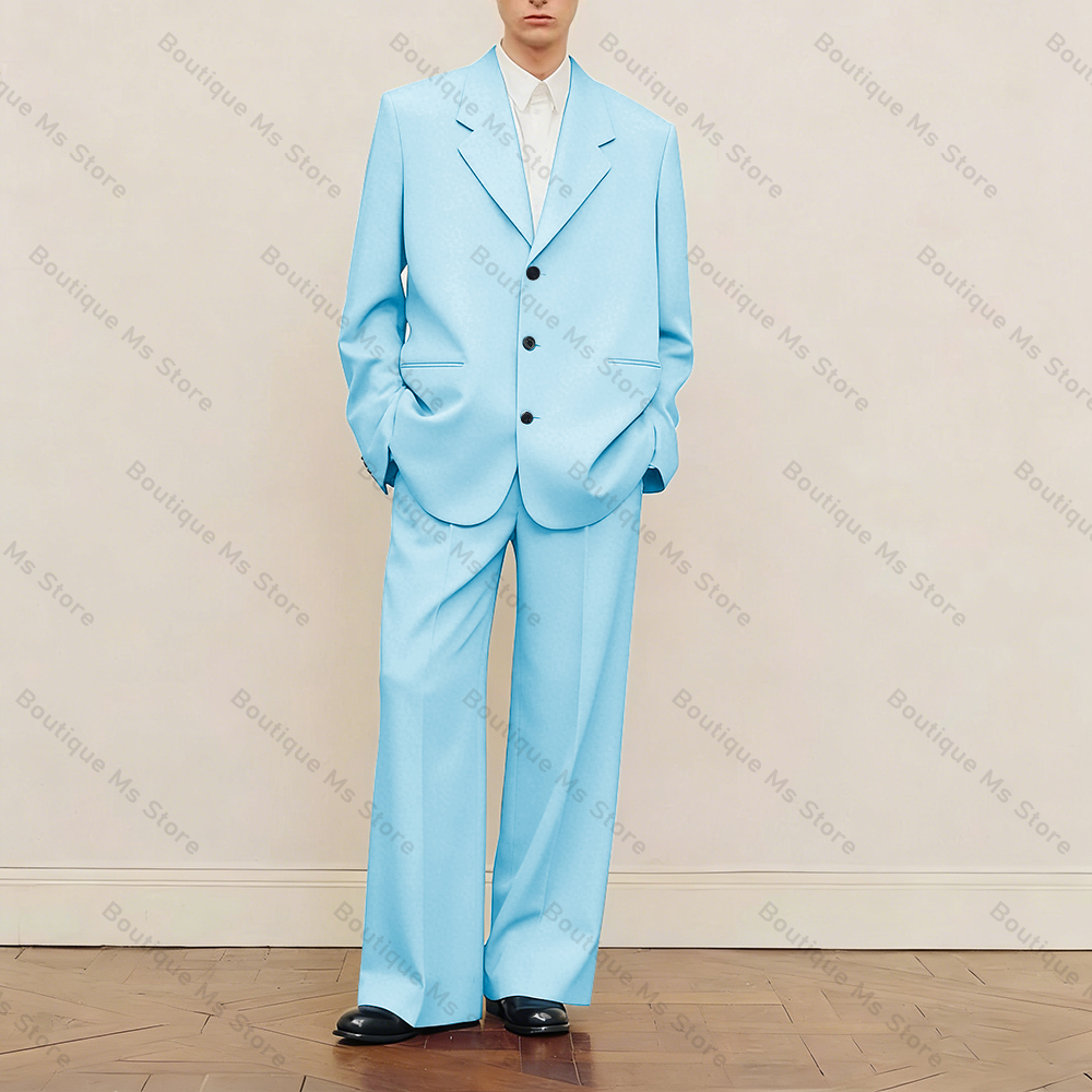Men's Black Oversized Suit Set - Men Formal Wear Fashion ulasan dan harga