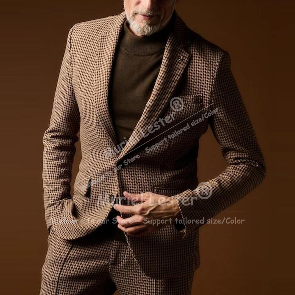 Vintage Suits Men 2 Piece Sets - Men Formal Wear Office ulasan dan harga