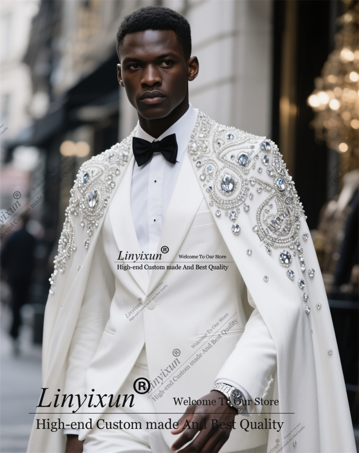 High-end Fashion Diamond Men S - Men Formal Wear Fashion ulasan dan harga