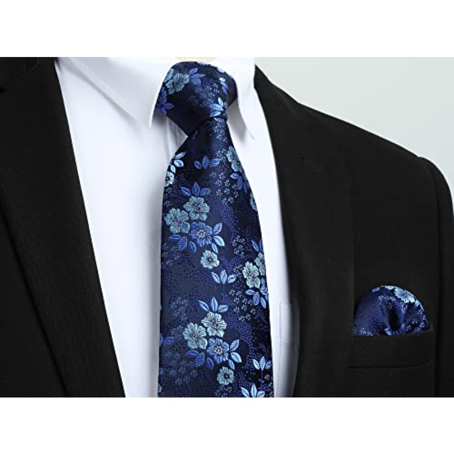 Men Floral Ties Woven Classic  - Pocket Square Set ulasan dan harga