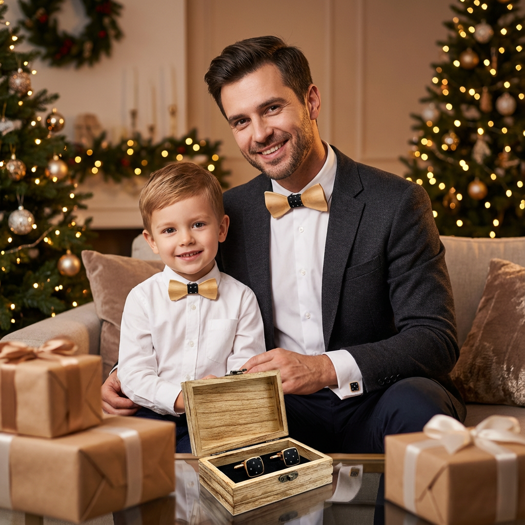Wooden Bowtie Kit Father and k - Men'S Formal Wear Bow Ties ulasan dan harga