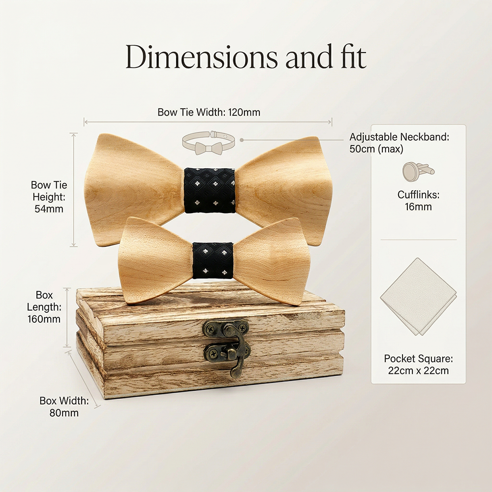 Wooden Bowtie Kit Father and k - Men'S Formal Wear Bow Ties ulasan dan harga