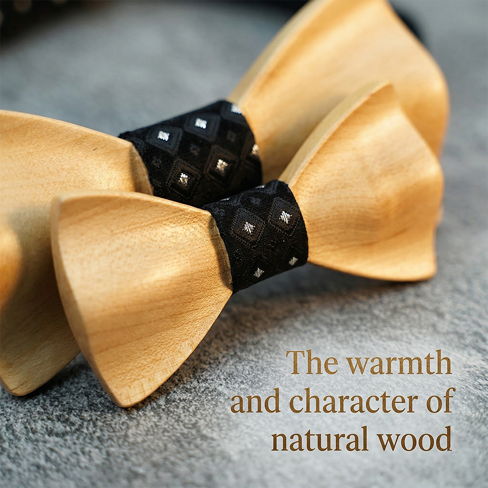 Wooden Bowtie Kit Father and k - Men'S Formal Wear Bow Ties ulasan dan harga