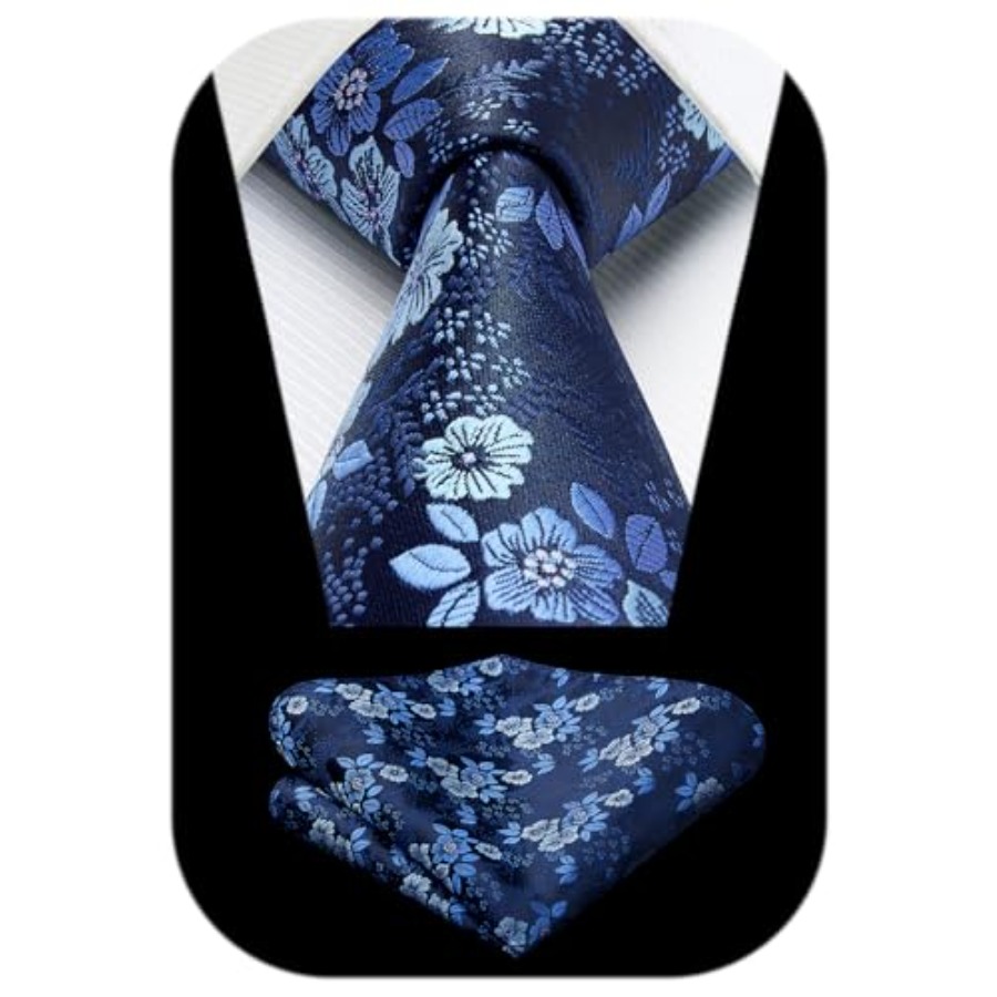 Extra Long Ties for Men Classi - Pocket Square Set ulasan dan harga