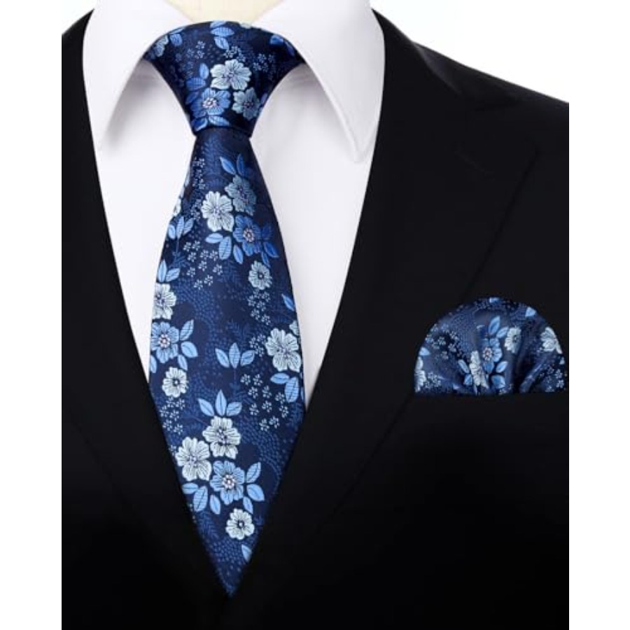 Extra Long Ties for Men Classi - Pocket Square Set ulasan dan harga