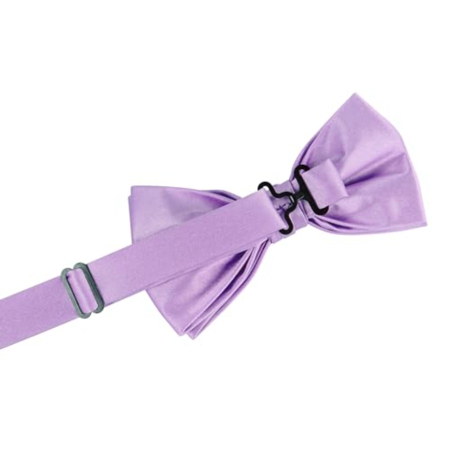 Solid Color Pre-tied Bow Tie a - Pocket Square Set ulasan dan harga